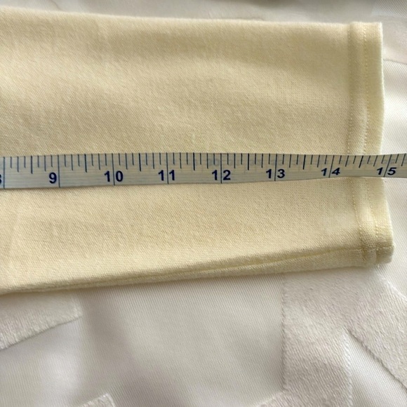 Calvin Klein Soft, Cream High/Low Top with Decorative Pocket, Studs. Size XL - Picture 11 of 12